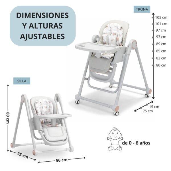 Chaise Haute Balancelle 2en1 - Popypapa