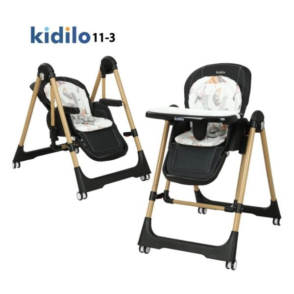chaise haute balancelle avec fonction relax noir - kidilo maroc chaise haute balancelle avec fonction relax maroc