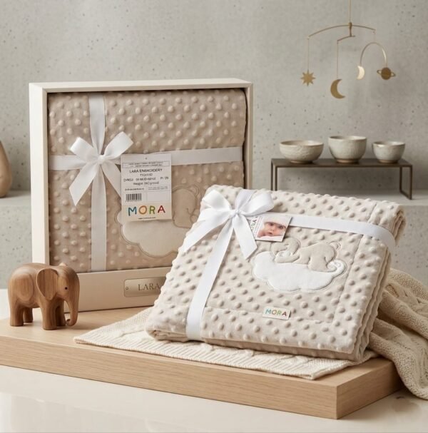 Couverture Bébé Premium Lara 110 x 140 cm Motif Nuage - Mora