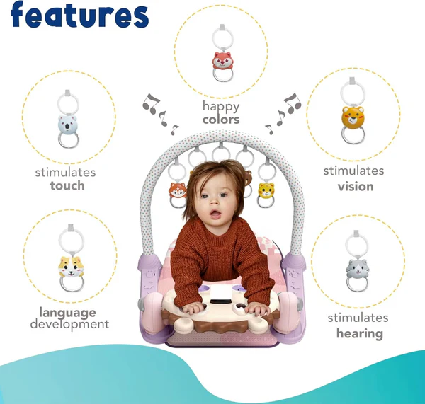 lion baby play mat - hug happy maroc Tapis d'éveil musical avec piano « Lion Baby Play Mat » - Hug Happy