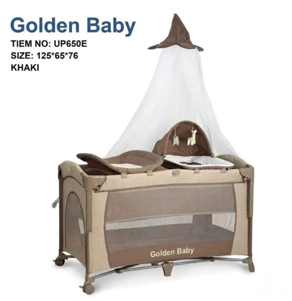 lit parc up650e pliable avec moustiquaire et table à langer beige – golden baby maroc kit berceau cododo pratique et confortable maroc