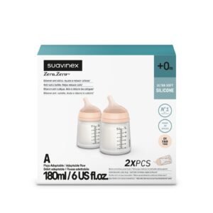 2 biberons en silicone ultra doux suavinex maroc