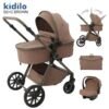 pack poussette trio 3 en 1 avec nacelle + cosy + sac à langer marron - kidolo maroc 1 poussette Trio 3 en 1 avec nacelle + cosy + sac à langer - kidolo maroc