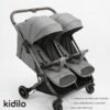 poussette jumeaux t22 gris - kidilo maroc Poussette jumeaux T22 - Kidilo
