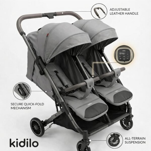 poussette jumeaux t22 - kidilo gobebe.ma Poussette jumeaux T22 - Kidilo