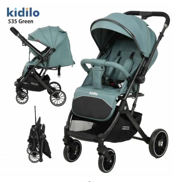poussette valise réversible 535 vert - kidilo maroc sécurité et confort kidilo maroc
