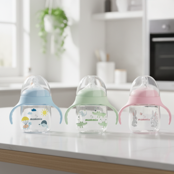 profil biberon évolutif 2 en 1 à poignée ergonomique 300ml - mammia maroc biberon-tas 300ml à poignée ergonomique - mammia maroc