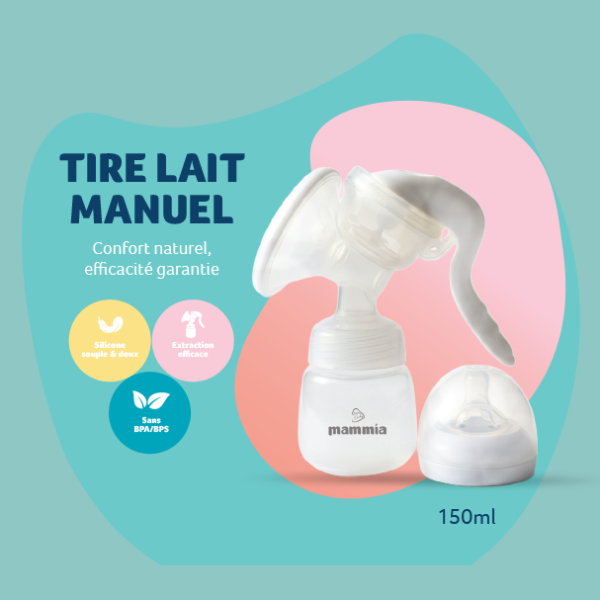 set tire-lait manuel 150ml + tétine maroc tire-lait manuel + tétine - mammia maroc