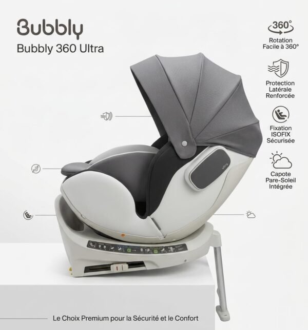 Siège auto Ultra i-size 0-36 kg rotatif 360° - Bubbly