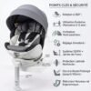 Siège auto Ultra i-size 0-36 kg rotatif 360° - Bubbly