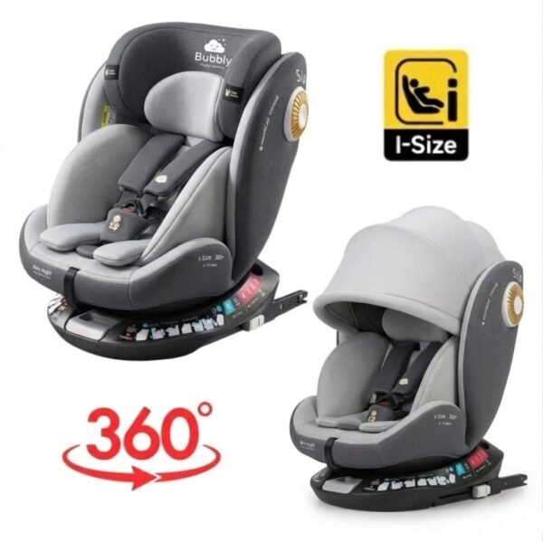 siège auto g406 gris groupe 0-1-2-3 rotatif 360° bubbly