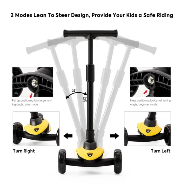Trottinette à guidon réglable pour enfants - Lamborghini