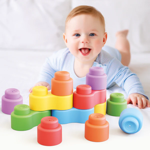 Sac de 28 blocs de construction souples Momy Soft - Quercetti