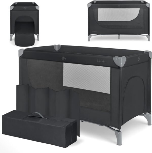 lit pliable 1 niveau so gifted noir kikkaboo gobebe maroc Lit pliable 1 niveau So Gifted gris - kikkaboo