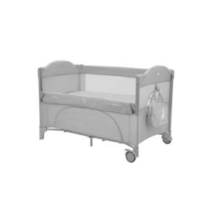 lit pliable 2 niveaux milky way gris avec option cododo - kikkaboo 1 lit cododo confortable et pratique kikkaboo gobebe