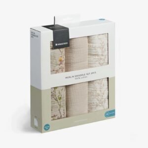 lot de 3 langes en mousseline secret garden beige kikkaboo maroc couverture agréable et respirante kikkaboo maroc
