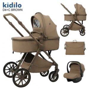 pack poussette 3en1 réversible d4+c- kidilo marron maroc pack complet pour des sorties en toutes simplicités maroc