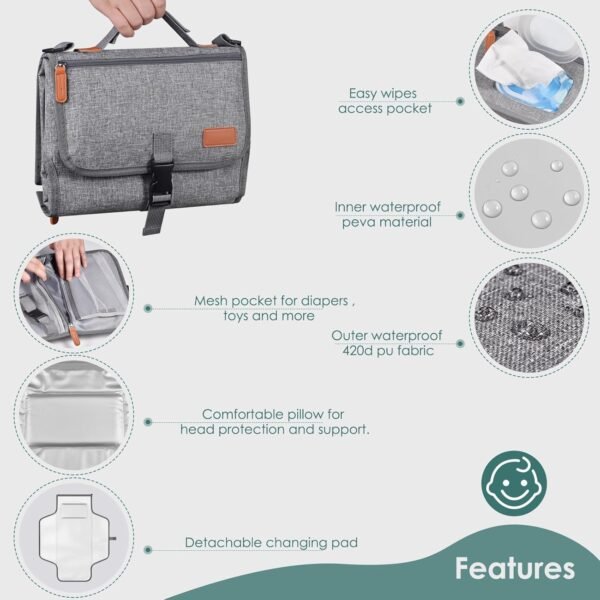 Sac à langer pliable avec matelas à langer intégré – Muppykap