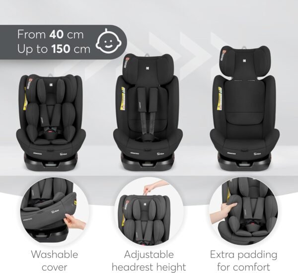 siège auto 40-150 cm i-moove 2 i-SIZE - kikkaboo gobebe.ma Siège auto 40-150 cm i-Moove 2 i-SIZE Noir - Kikkaboo