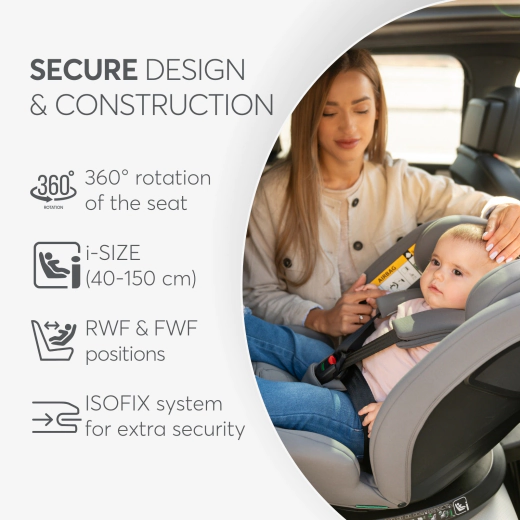 Siège auto i-Orbit 0-12 ans 360°  avec Jambe de force – Kikkaboo