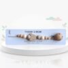 Attache-tétine en perles de silicone et bois - Thank U Mom