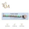 attache-tétine personnalisable vert - thank u mom gobebe maroc Attache-sucette personnalisable - Thank U Mom