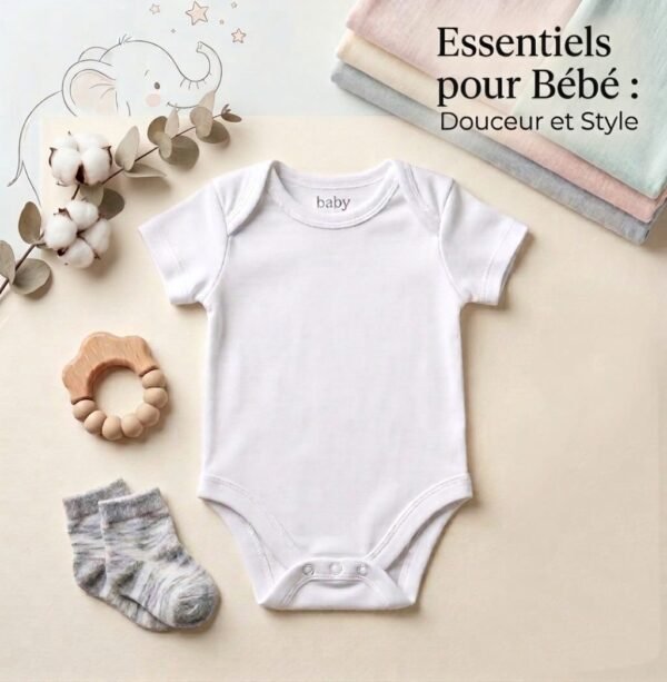 body courtes manches confortable et doux gobebe