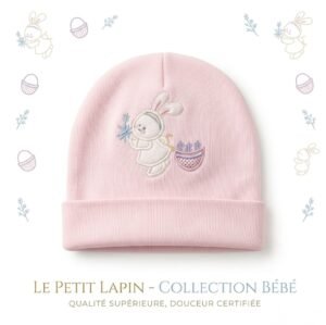 bonnet bébé le petit lapin rose gobebe bonnet bébé en coton doux gobebe