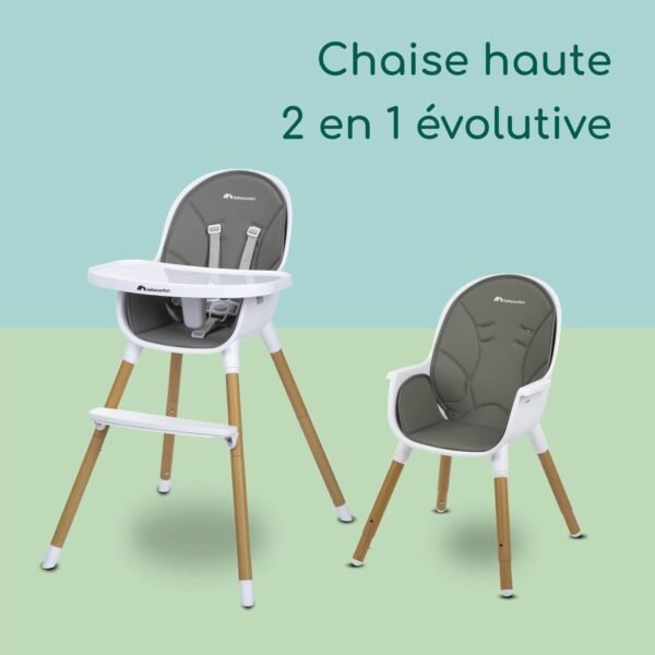 chaise haute abelia mineral bébéconfort maroc Chaise Haute Abelia Mineral Grey - Bébé Confort