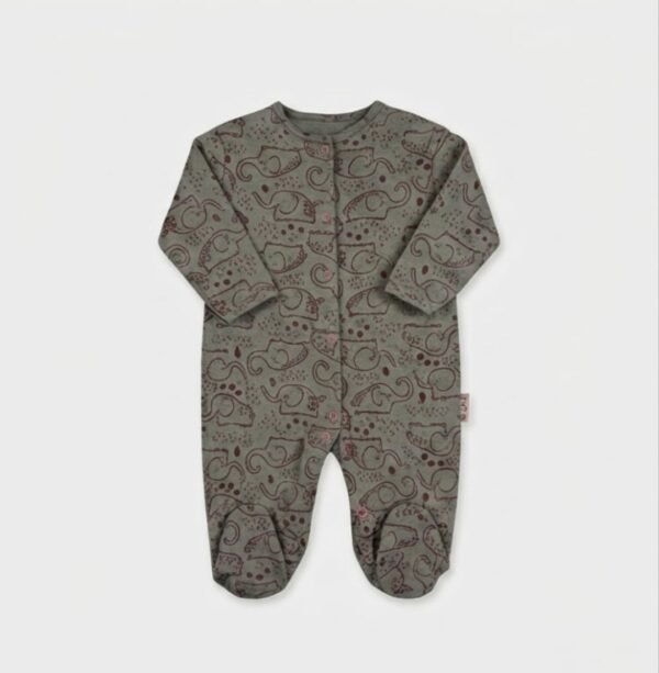 grenouillères bébé 100% coton gris- midirik gobebe Grenouillères Bébé 100% Coton - Midirik