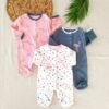 grenouillères bébé fille 100% coton - midirik gobebe conforrt et douceur bébé midirik gobebe maroc