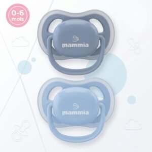 lot de 2 sucettes orthodontiques natural feeling 0-6 mois - mammia gobebe sucetttes natural feeling 0-6mois gobebe