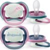 lot de 2 sucettes ultra air nighttime 6-18mois -avent gobebe Lot De 2 Sucettes Ultra Air Nighttime 6-18Mois avec boîte stérilisable - Philips Avent