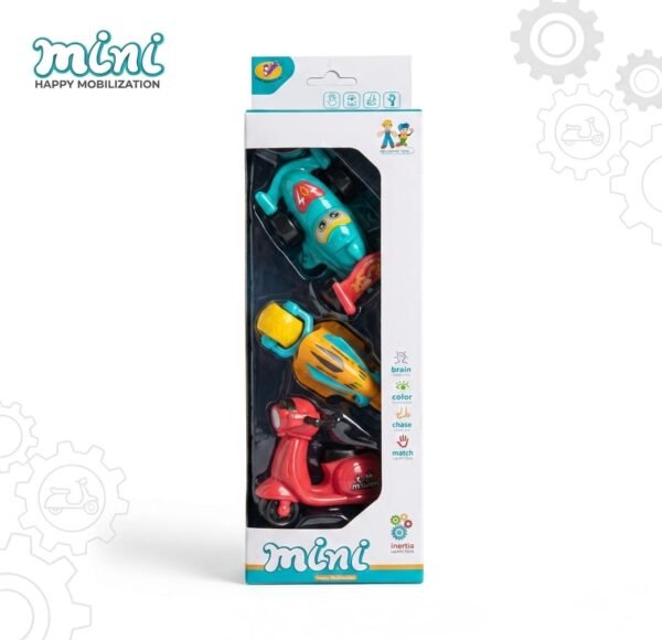 Set de 3 Mini Véhicules à Friction pour Bébé - HINLEBAO TOYS