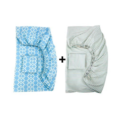 Lot de 2 Draps-Housses 60x120 cm + 2 Taies d'Oreiller 30×50 cm - Dwirty