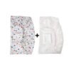 Lot de 2 Draps-Housses 60x120 cm + 2 Taies d'Oreiller 30×50 cm - Dwirty