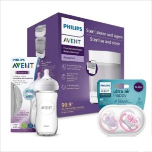 pack stérilisateur+ biberon en verre 240ml et lot de 2 succettes offertes - philips avent gobebe pack complet pour l'allaitement philips avent gobebe maroc
