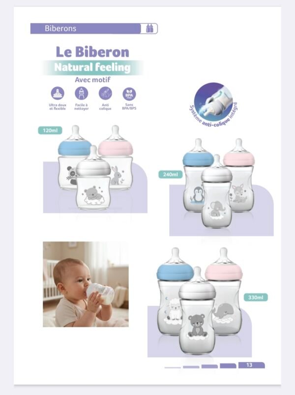 biberon natural feeling 240ml pour transision alimentaire gobebe