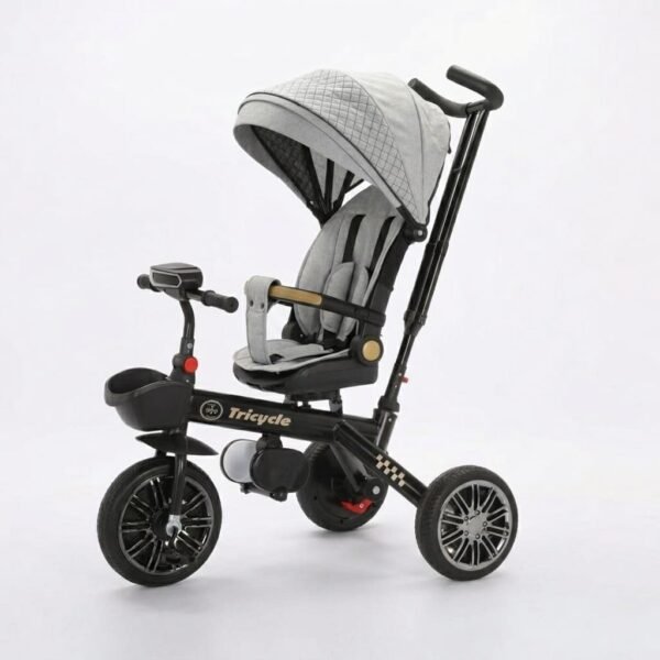 Tricycle pliable multifonction avec guidon parental