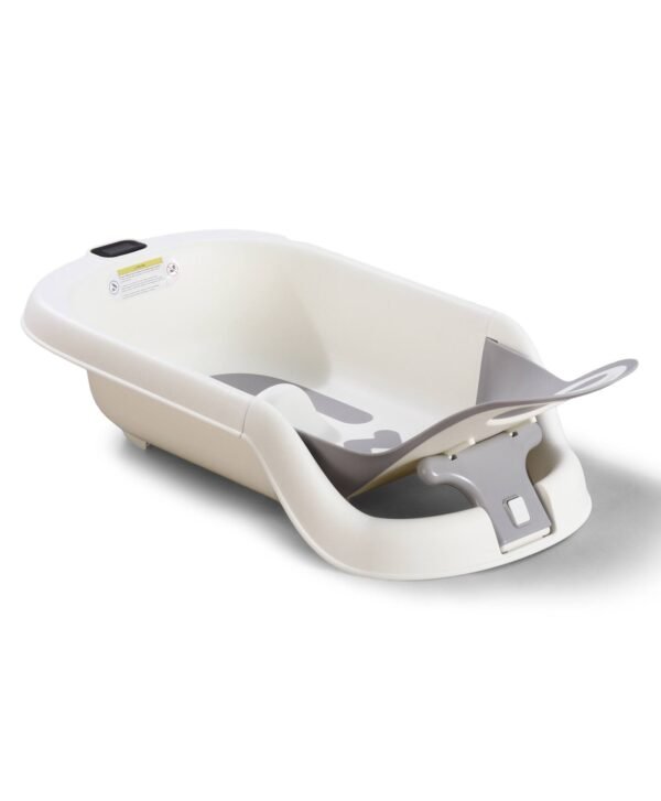 Baignoire bébé antidérapante avec support et thermomètre intégrés