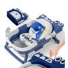 baignoire pliable bébé avec coussin de bain et affichage de température bleu fonce Baignoire pliable bébé avec coussin de bain et affichage de température