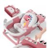 baignoire pliable bébé avec coussin de bain et affichage température rose gobebe accessoire hygiéne gobebe temara