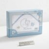 cape de bain bébé 100x100 cm motif ours et lune bleu - pierre cardin cape de bain stylé pierre cardin gobebe agadir