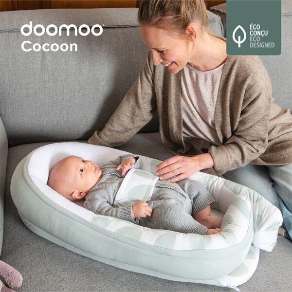 cocoon réducteur leave aqua - doomoo gobebe Cocoon réducteur Leave Aqua Green - Doomoo