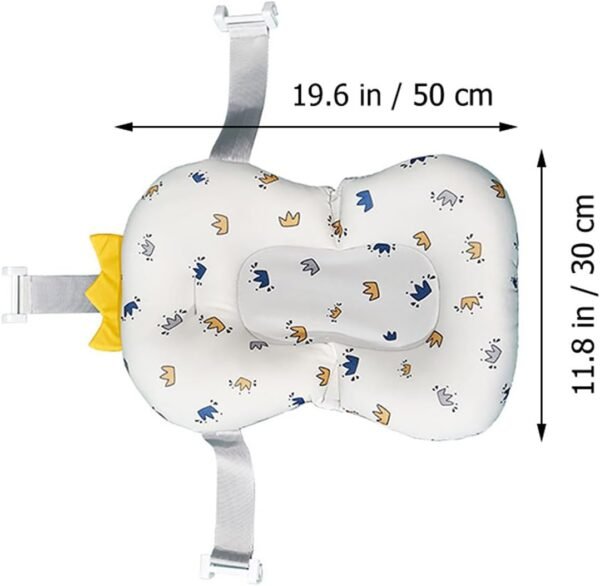 Coussin de bain bébé avec sangles motif couronne ajustables