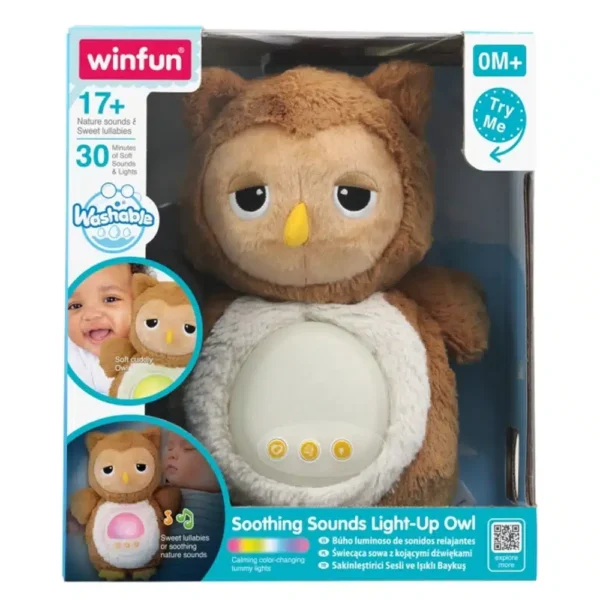 Peluche Hibou Veilleuse Musicale 0m+ - Winfun