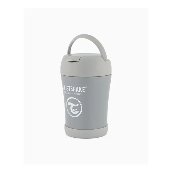 Thermos alimentaire isotherme Twistshake 350 ml Gris