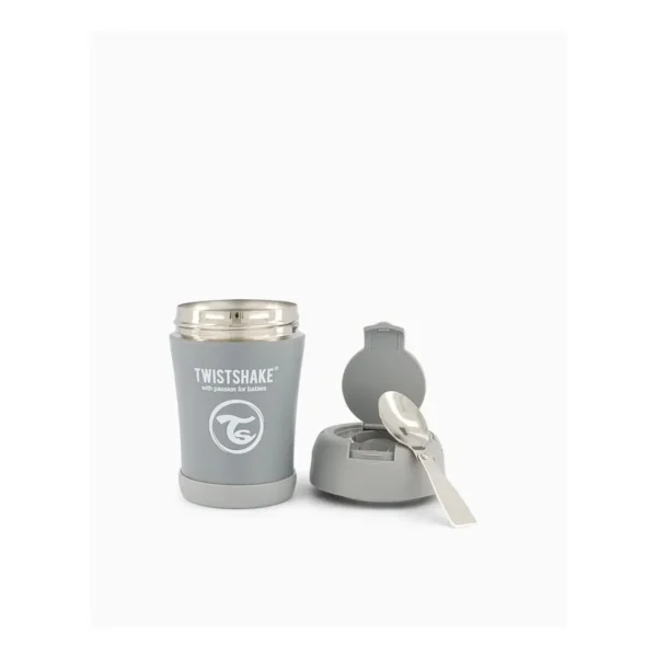 Thermos alimentaire isotherme Twistshake 350 ml Gris
