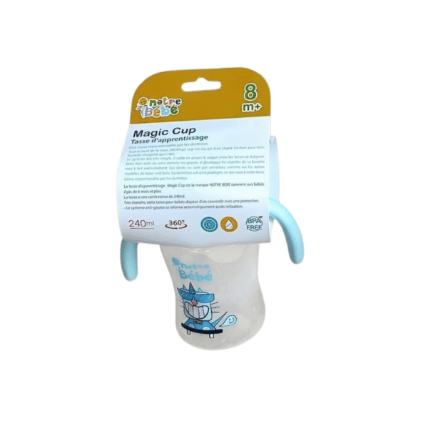 magic Cup 360° vert – notre bébé Tasse d'apprentissage Magic Cup 360° Étanche 240 ml 8M+ – Notre Bébé
