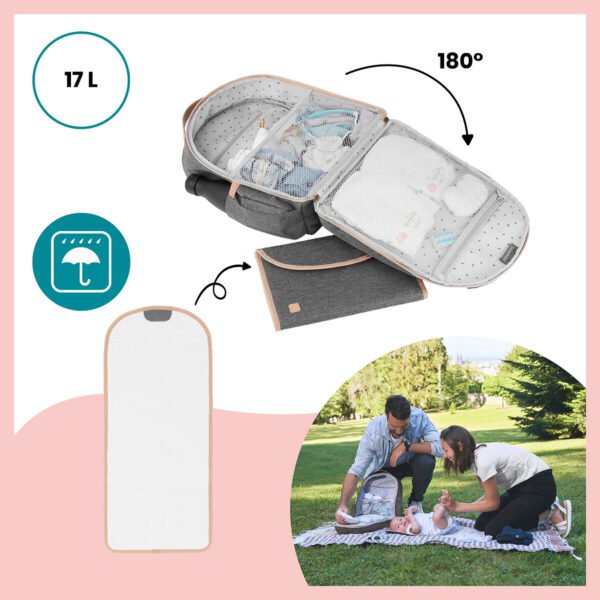 matelas à langer le pyla smokey babymoov gobebe maroc Sac à dos à langer Le Pyla Smokey - Babymoov